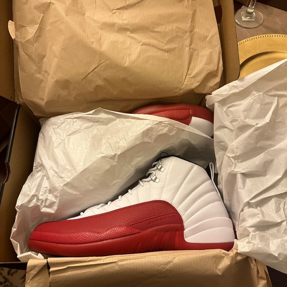 Cherry Jordan 12 size 14 new in the box main image 5